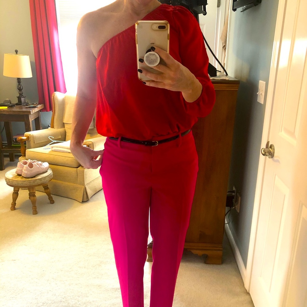 Ann Taylor one shoulder bodysuit
